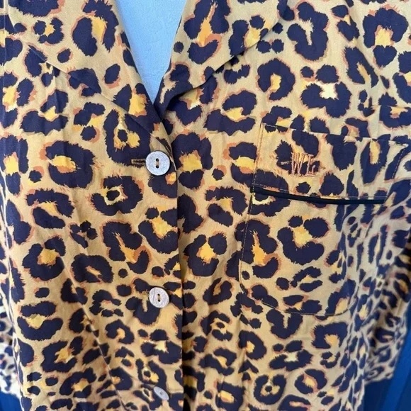 Woodstock Laundry WOMENS SLEEPSHIRT - LEOPARD SKIN ON ORANGE XL - Picture 5 of 11